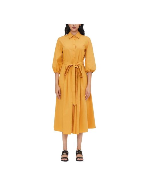 Weekend by Maxmara Yellow Midi Dresses