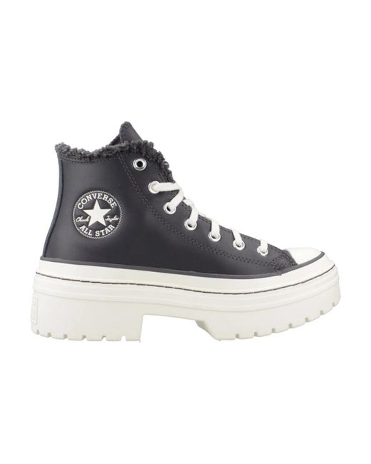Converse Schoenen ,Blauw ,Hoge Sneakers Met Profielzool in het Blue