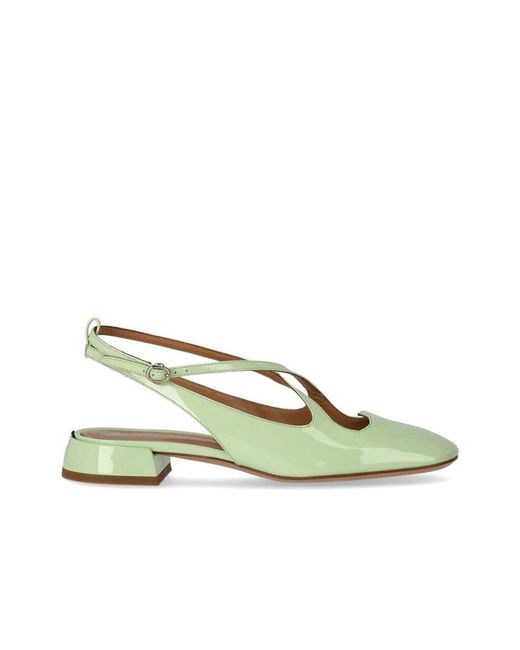 A. BOCCA Schoenen ,Groen ,Leer Pastel Groen Lakleren Slingback Pump in het Green