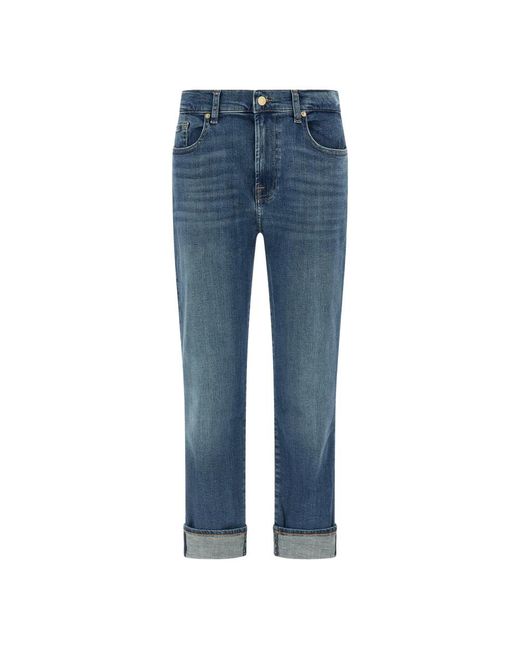 7 For All Mankind Blue Slim Fit Jeans