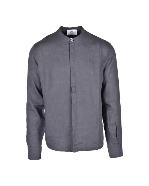 Alpha Studio Blue Casual Shirts for men