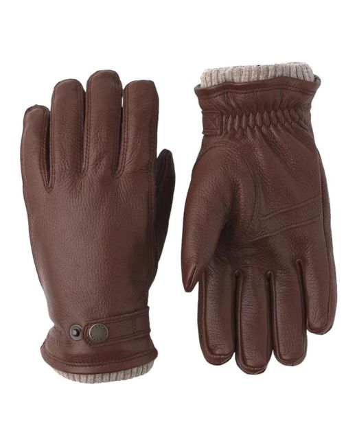 Hestra Brown Gloves for men