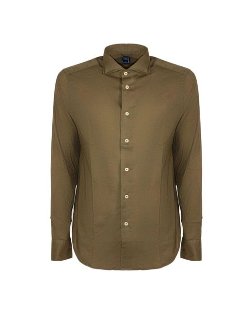Fedeli Green Casual Shirts for men