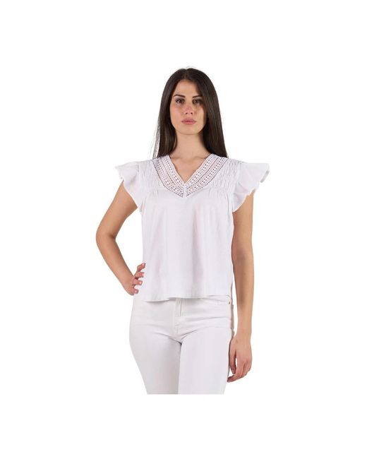 Ralph Lauren Overhemden ,Wit ,Katoen Witte Damesblouse Shirt in het White
