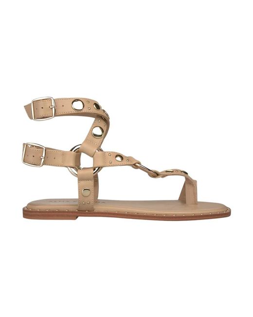 Alma En Pena. Metallic Flat Sandals