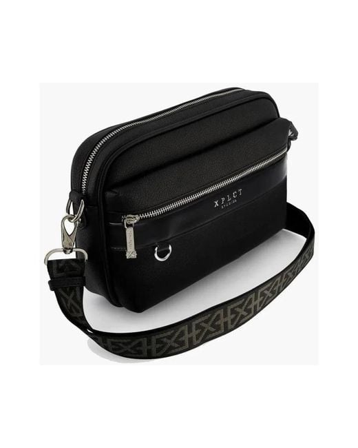 Xplct Studios Black Cross Body Bags for men