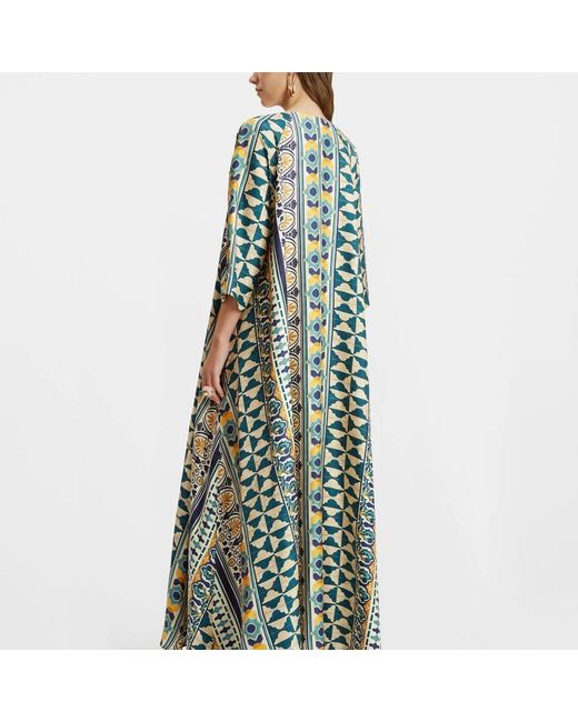 LaDoubleJ Kleedjes ,Veelkleurig ,Flowing Muumuu Jurk in het Green