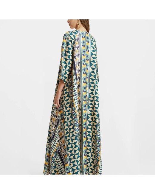 LaDoubleJ Kleedjes ,Veelkleurig ,Flowing Muumuu Jurk in het Green