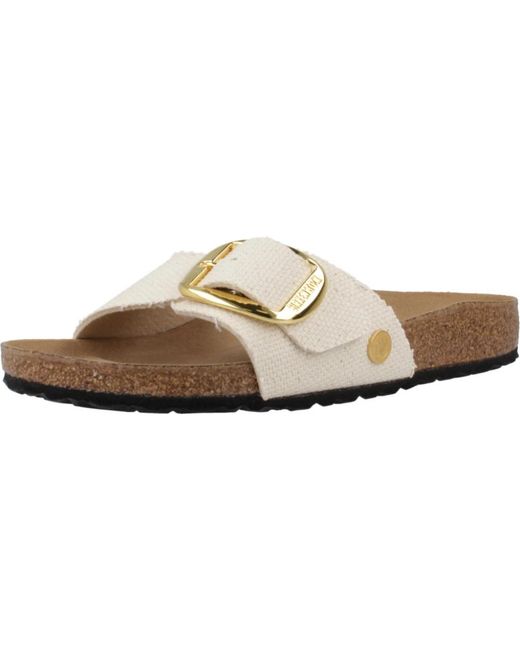 Rivet madrid big buckle flip flops Birkenstock de color Natural