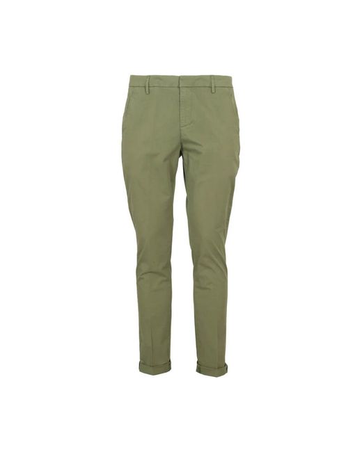 Dondup Green Cropped Trousers for men