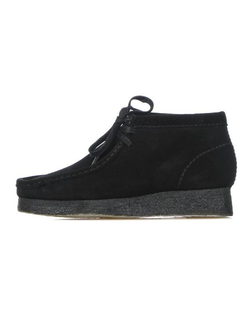 Clarks Black Lace-Up Boots for men