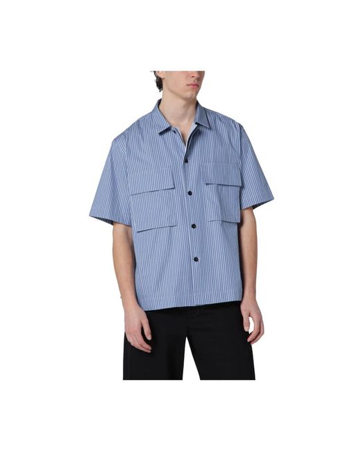 Sacai Blue Short Sleeve Shirts for men
