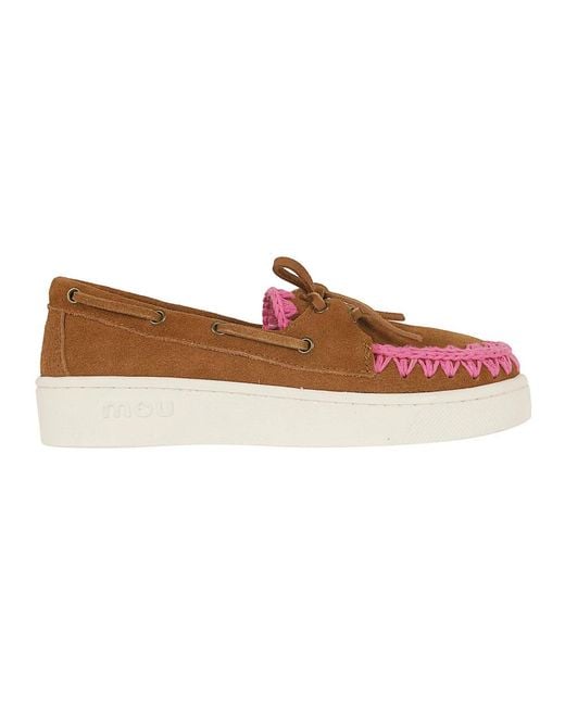 Mou Brown Boat Shoes