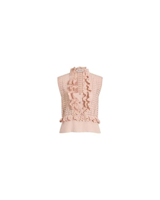 Alberta Ferretti Pink Sleeveless Tops