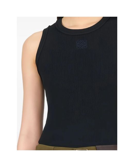 Loewe Black Sleeveless Tops