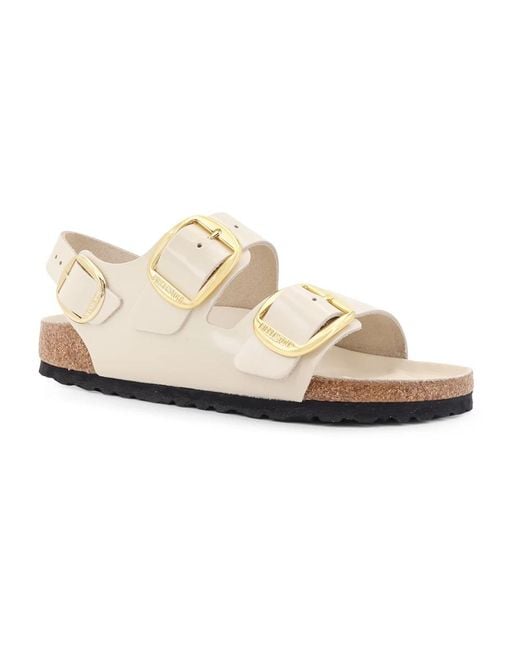 Birkenstock White Flat Sandals