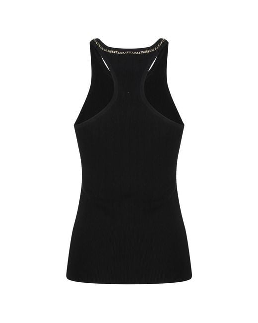 Elisabetta Franchi Black Sleeveless Tops