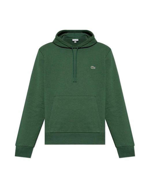 Lacoste Hoodies & Sweatvesten ,Groen ,Katoen Sweatshirt Met Logo in het Green voor heren