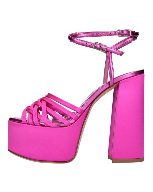 Lella Baldi Pink High Heel Sandals