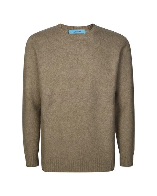 Round-Neck Knitwear Drumohr de hombre de color Brown