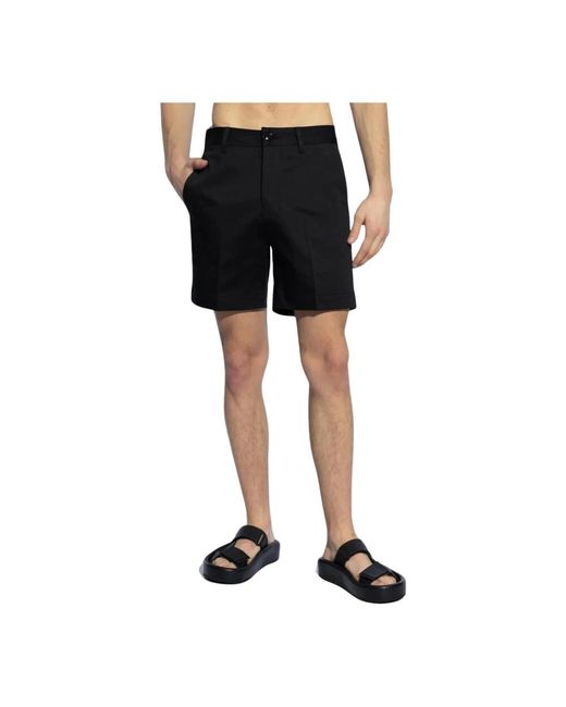 AMI Korte Broeken ,Zwart ,Katoen Hart Motief Chino Shorts in het Black voor heren