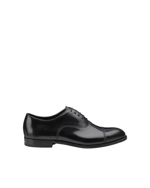 Doucal's Gebürstete Leder Derby Flache Schuhe in Black für Herren