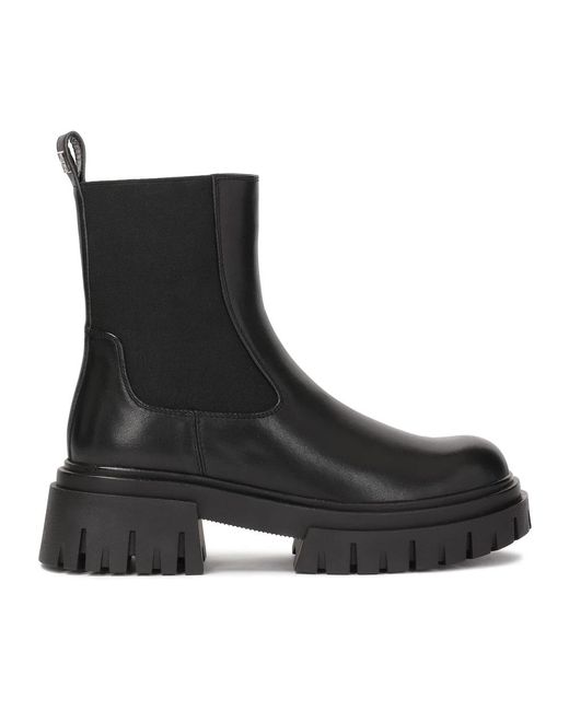 Kazar Black Slip-On-Stiefel Mit Dicker Sohle