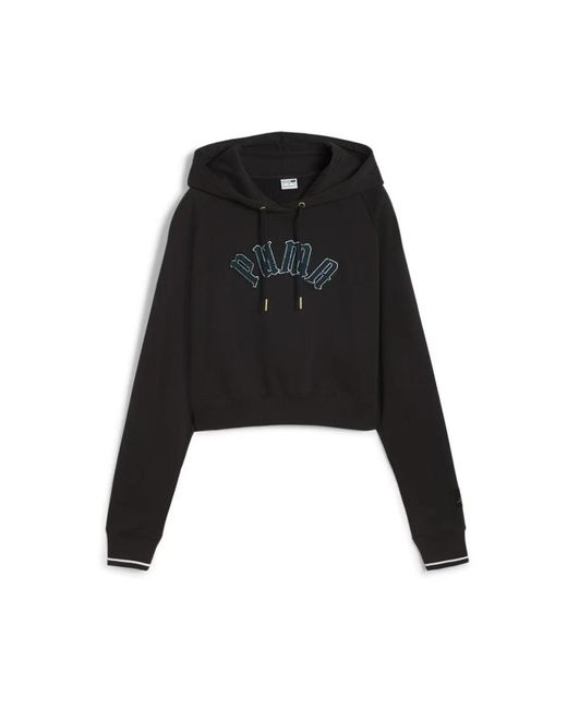 PUMA Hoodies & Sweatvesten ,Zwart ,Paris Classics Hoodie in het Black