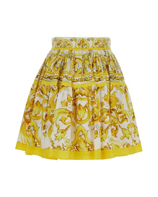 Skirts > short skirts Dolce & Gabbana en coloris Yellow