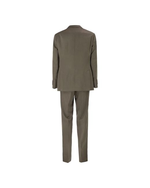 Brunello Cucinelli Green Single Breasted Suits for men