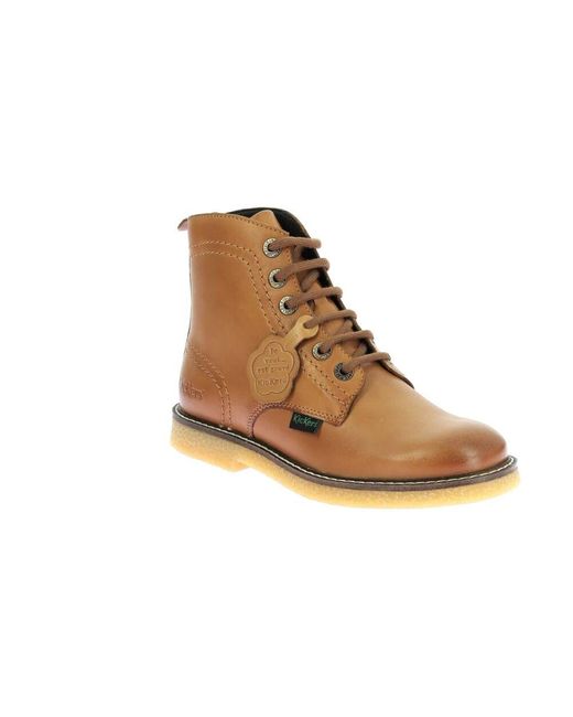 Lace-Up Boots Kickers de color Brown