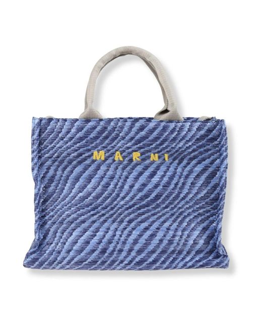 Marni Blue Tote Bags