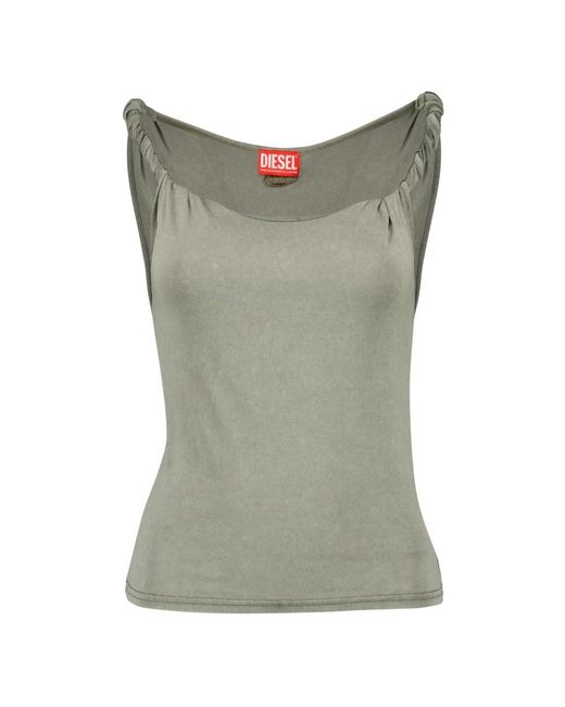 DIESEL Green Sleeveless Tops