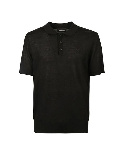 DSquared² Black Polo Shirts for men