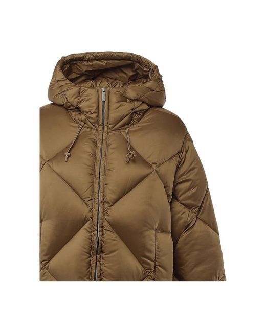 K-Way Braune daunenjacke mit steppung in Green für Herren
