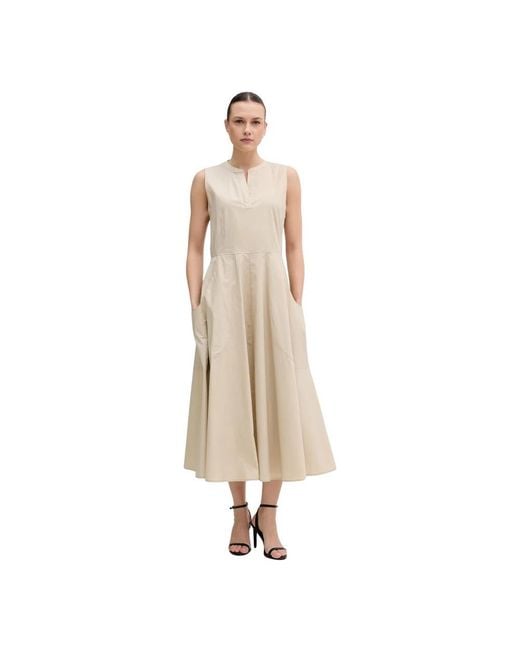 DKNY V-Hals Jurk in het Natural