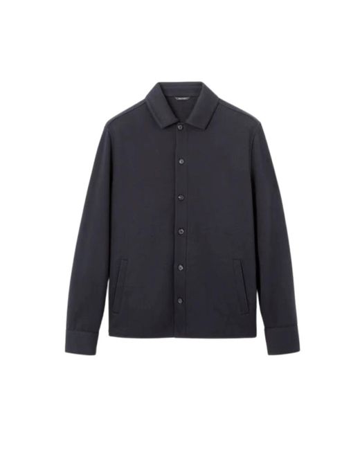 Loro Piana Jassen ,Blauw ,Katoen Blauwe Overshirt Met Hoornknopen in het Blue voor heren