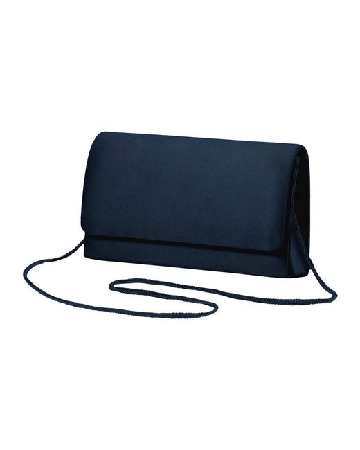 Vera Mont Blue Satin clutch tasche mit magnetverschluss,elegante satin clutch mit magnetverschluss