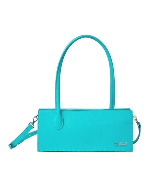 Gaelle Paris Blue Türkise Schultertasche Mit Metall-Logo