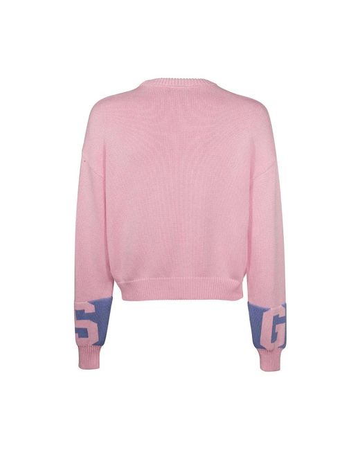 Round-Neck Knitwear Gcds de hombre de color Pink