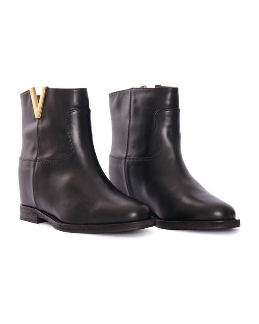 Via Roma 15 Black Ankle Boots