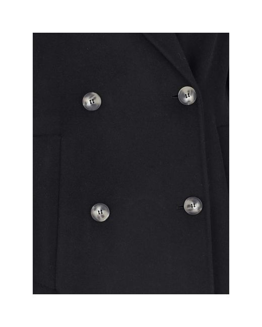 IVY & OAK Black Schwarze jacke im cappotto-stil