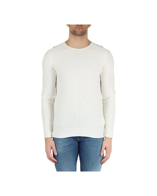 Replay White Round-Neck Knitwear for men