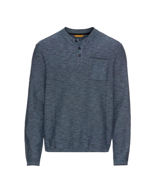 Long Sleeve Tops Camel Active de hombre de color Blue