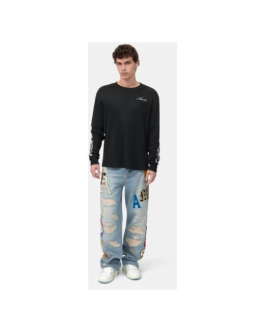 Amiri Black Long Sleeve T-Shirts for men