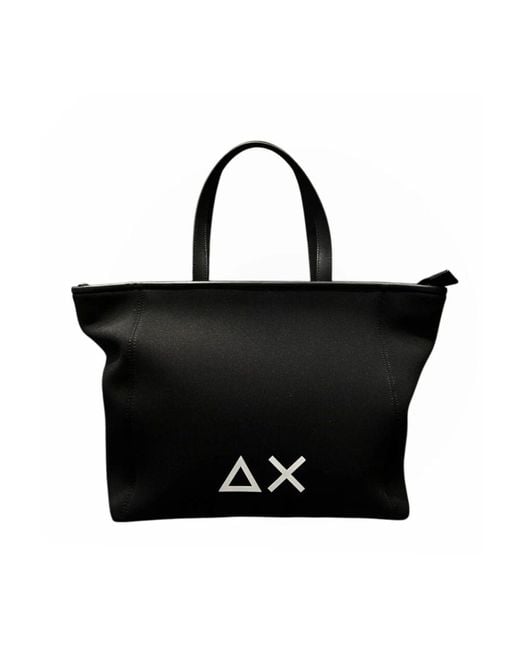 Sun 68 Black Neopren-Schultertasche Mit Logodetails