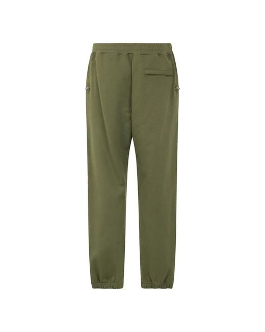 Moschino Green Straight Trousers for men