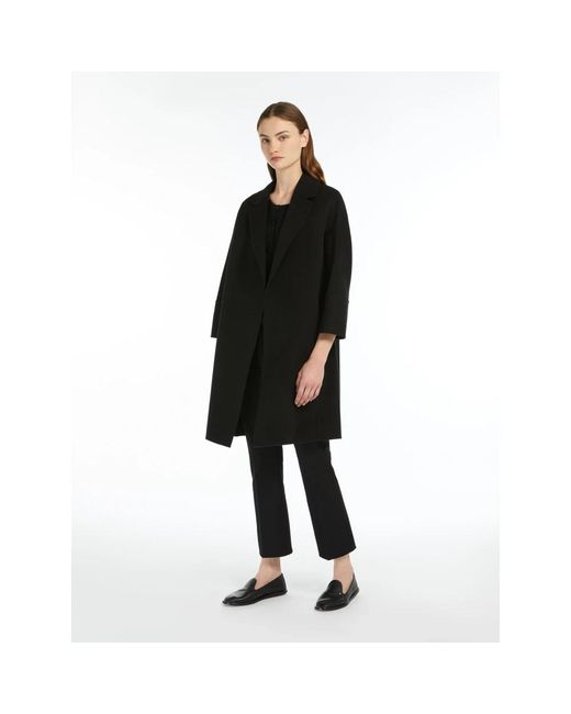 Max Mara Black Belted Coats
