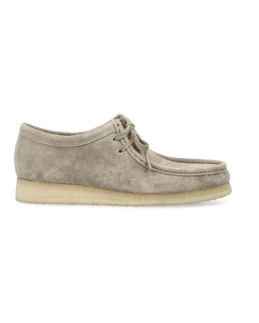 Clarks Gray Laced Shoes for men