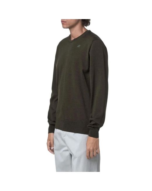 K-Way Black Round-Neck Knitwear for men